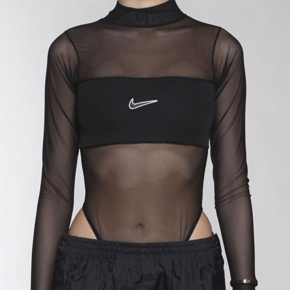 Frankie collecting mesh Nike bodysuit